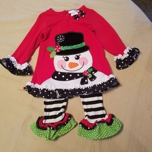 Emily Rose Snowman Holiday Outfit - 3T